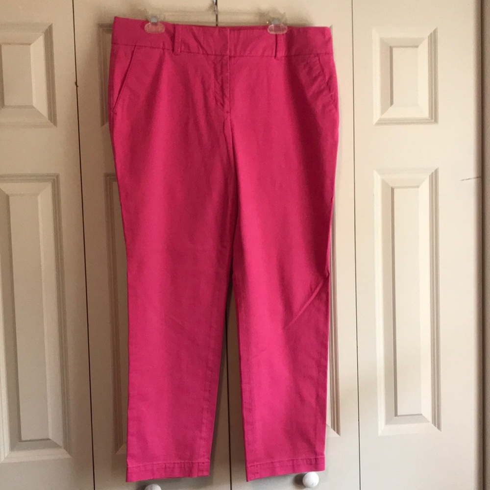 NWOT Talbots Daily Ankle Chinos Hot Pink Sz 12